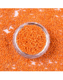 FGB Delica. Color: DARK ORANGE. 1,5x1 mm. 0,8 mm perforación. 10 gr (2000 uds aprox).