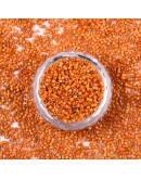 FGB Delica. Color: LUSTER DARK ORANGE. 1,5x1 mm. 0,8 mm perforación. 10 gr (2000 uds aprox).