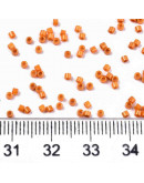FGB Delica. Color: LUSTER DARK ORANGE. 1,5x1 mm. 0,8 mm perforación. 10 gr (2000 uds aprox).