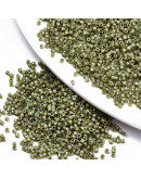 FGB Delica. Color: LUSTER OLIVE. 1,5x1 mm. 0,8 mm perforación. 10 gr (2000 uds aprox).