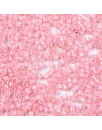 FGB Delica. Color: LUSTER PINK. 1,5x1 mm. 0,8 mm perforación. 10 gr (2000 uds aprox).