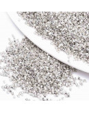 FGB Delica. Color: METALLIC SILVER. 1,5x1 mm. 0,8 mm perforación. 10 gr (2000 uds aprox). FGB Delica. Color: METALLIC SILVER. 1,5x1 mm. 0,8 mm perforación. 10 gr (2000 uds aprox).
