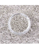 FGB Delica. Color: METALLIC SILVER. 1,5x1 mm. 0,8 mm perforación. 10 gr (2000 uds aprox). FGB Delica. Color: METALLIC SILVER. 1,5x1 mm. 0,8 mm perforación. 10 gr (2000 uds aprox).
