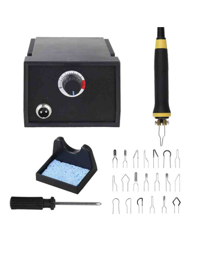Pirógrafo. Control de temperatura. 60W/110V. Set de 23 piezas.