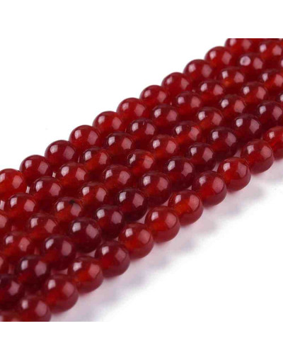 Jade. FIRE BRICK. 06 milímetros. 1 mm perforación. 65 unidaes hilo (aproximado).