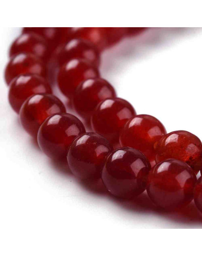 Jade. FIRE BRICK. 06 milímetros. 1 mm perforación. 65 unidaes hilo (aproximado).