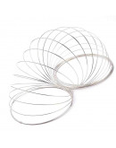 Acero memoria. Color plateado. Calibre 18 (1 mm). 6 cm diámetro. 10 vueltas.