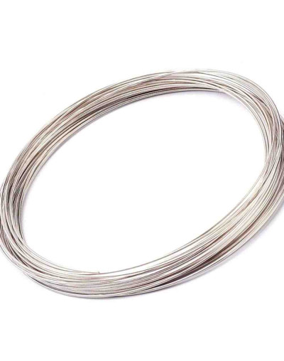 Acero memoria. Color plateado. Calibre 18 (1 mm). 6 cm diámetro. 10 vueltas.