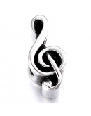 Música. Acero inoxidable. Color plata antigua. 14x6,5x8,5 milímetros. 6 mm perforación. 1 unidad. Música. Acero inoxidable. Color plata antigua. 14x6,5x8,5 milímetros. 6 mm perforación. 1 unidad.