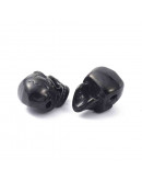 Calavera (2). Acero inoxidable. Color BLACK. 14x9,5x9 milímetros. 1,6 mm perforación. 1 unidad.