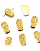 Virgen María (1). Acero inoxidable. Color dorado. 13,5x8x3 milímetros. 1,6 mm diámetro. 1 unidad.