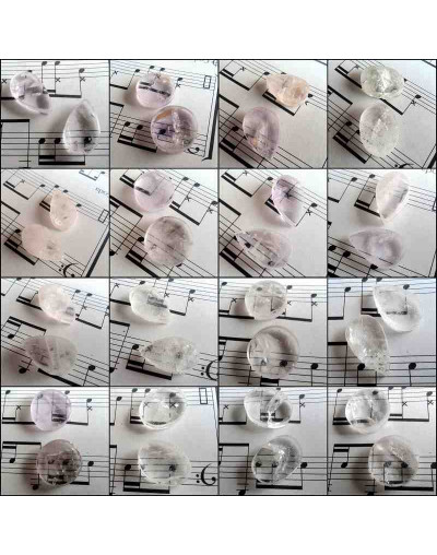 Cuarzo cristal México. Piedra ranurada. Par para aretes.