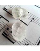 Cuarzo cristal México. Piedra ranurada. Par para aretes. Cuarzo cristal México. Piedra ranurada. Par para aretes.