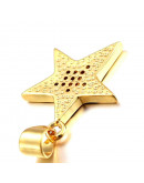 Estrella. Aleación+Zirconia. Baño 18K Gold. 15x10x2,5 mm. 3,6 mm arandela. Estrella. Aleación+Zirconia. Baño 18K Gold. 15x10x2,5 mm. 3,6 mm arandela.
