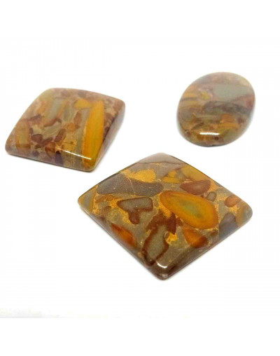 Jásper Bamboo. Cabujón. Diferentes formas. Venta por gramos.