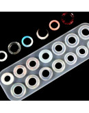 Moldes de silicona. Para resina. Anillos. 257x82x8 milímetros. Anillos de 22 a 28 mm. 1 unidad. Moldes de silicona. Para resina. Anillos. 257x82x8 milímetros. Anillos de 22 a 28 mm. 1 unidad.