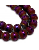 Opaco y brillante. Púrpura plateado. 4,5 milímetros. 1 mm perforación. 100 unidades (aproximado).