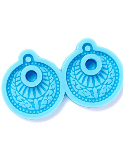 Moldes de silicona. Para resina. Forma aretes (1). 41x72x6 milímetros. 3 mm perforación. 1 unidad.