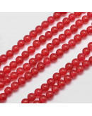 Jade. RED. 06 milímetros diámetro. 0,80 mm perforación. 65 unidades hilo (aproximado). Jade. RED. 06 milímetros diámetro. 0,80 mm perforación. 65 unidades hilo (aproximado).