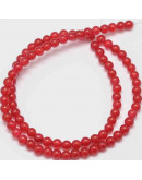 Jade. RED. 06 milímetros diámetro. 0,80 mm perforación. 65 unidades hilo (aproximado). Jade. RED. 06 milímetros diámetro. 0,80 mm perforación. 65 unidades hilo (aproximado).