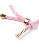 Algodón regulable para pulsera. PINK. Acero inoxidable dorado. 230x3 mm. 1 unidad.