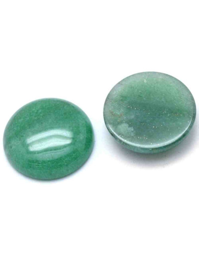 Aventurina verde. Moneda. 25x6 milímetros. Sin perforacion. 1 unidad.