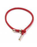 Algodón regulable para pulsera. FIREBRICK. Acero inoxidable dorado. 230x3 mm. 1 unidad.