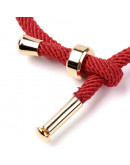 Algodón regulable para pulsera. FIREBRICK. Acero inoxidable dorado. 230x3 mm. 1 unidad.