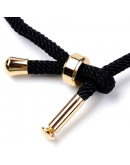 Algodón regulable para pulsera. BLACK. Acero inoxidable dorado. 230x3 mm. 1 unidad.