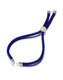 Nylon twist regulable para pulsera. Azul. Bañado (Platino). 220x4 mm. 2 mm perforación. 1 ud. Nylon twist regulable para pulsera. Azul. Bañado (Platino). 220x4 mm. 2 mm perforación. 1 ud.
