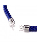 Nylon twist regulable para pulsera. Azul. Bañado (Platino). 220x4 mm. 2 mm perforación. 1 ud. Nylon twist regulable para pulsera. Azul. Bañado (Platino). 220x4 mm. 2 mm perforación. 1 ud.
