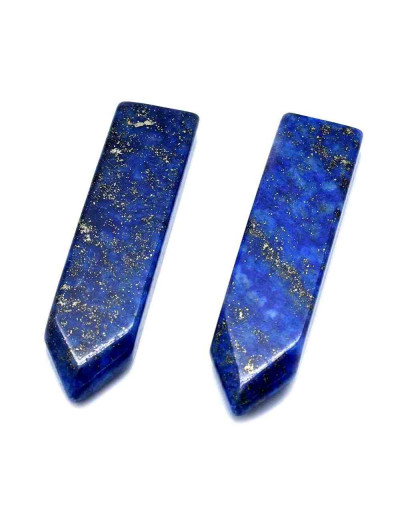 Lapislazuli. Rectángulo+Flecha. 52x13 milímetros. 6 milímetros grosor. Sin perforación. 1 unidad.