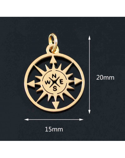 Estrella Polaris (NEWS). Acero inoxidable. Color dorado. 15 mm diámetro. 4 mm arandela. 1 unidad. Estrella Polaris (NEWS). Acero inoxidable. Color dorado. 15 mm diámetro. 4 mm arandela. 1 unidad.