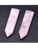 Cuarzo rosa. Rectángulo+Flecha. 52x13 milímetros. 6 milímetros grosor. Sin perforación. 1 unidad. Cuarzo rosa. Rectángulo+Flecha. 52x13 milímetros. 6 milímetros grosor. Sin perforación. 1 unidad.