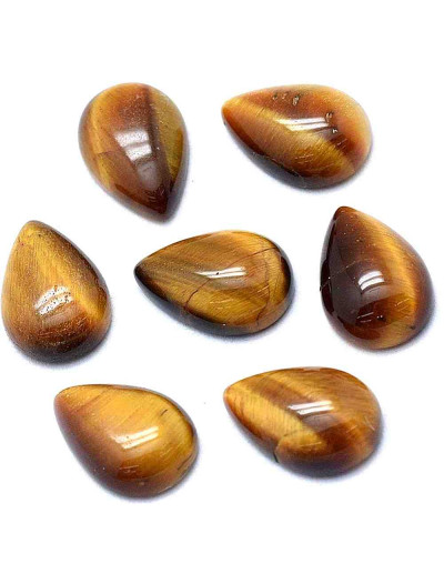 Ojo de tigre. Gota. 10x7x3 milímetros. Sin perforación. 1 unidad.