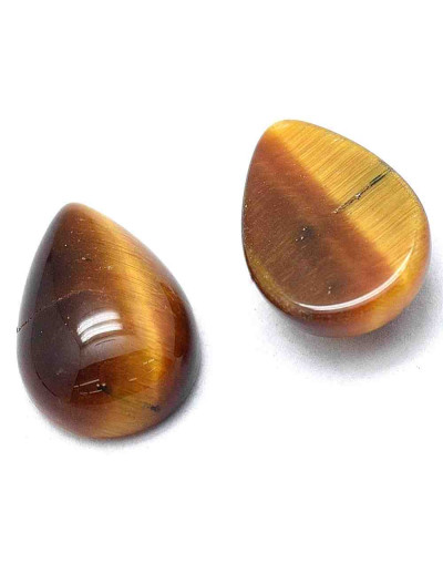 Ojo de tigre. Gota. 10x7x3 milímetros. Sin perforación. 1 unidad.