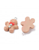 Navidad (5). Resina+Aleación de cobre. Color plateado. 28x9 milímetros. 2 mm perforación. 2 uds. Navidad (5). Resina+Aleación de cobre. Color plateado. 28x9 milímetros. 2 mm perforación. 2 uds.