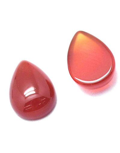 Agata roja. Gota. 10x7x3 milímetros. Sin perforación. 1 unidad.