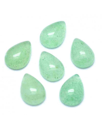 Aventurina verde. Gota. 10x7x3 milímetros. Sin perforación. 1 unidad.