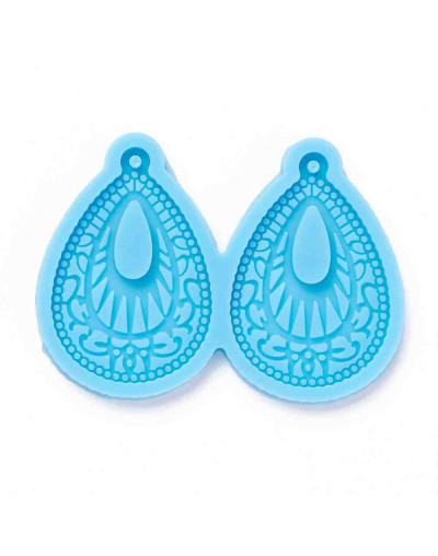 Moldes de silicona. Para resina. Forma aretes (3). 47x64x5 milímetros. 2 mm perforación. 1 unidad. Moldes de silicona. Para resina. Forma aretes (3). 47x64x5 milímetros. 2 mm perforación. 1 unidad.