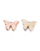 Mariposas (2). Aleación de cobre. Varios colores. 15x22x3 milímetros. 1,8 mm perforación. 2 unidades Mariposas (2). Aleación de cobre. Varios colores. 15x22x3 milímetros. 1,8 mm perforación. 2 unidades