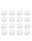Aretes de aro. Acero inoxidable. Color plateado. 14,5x12 milímetros. 1,2 mm perforación. 4 unidades. Aretes de aro. Acero inoxidable. Color plateado. 14,5x12 milímetros. 1,2 mm perforación. 4 unidades.