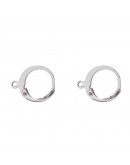 Aretes de aro. Acero inoxidable. Color plateado. 14,5x12 milímetros. 1,2 mm perforación. 4 unidades. Aretes de aro. Acero inoxidable. Color plateado. 14,5x12 milímetros. 1,2 mm perforación. 4 unidades.