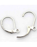 Aretes de gota. Acero inoxidable. Color plateado. 15x10 milímetros. 1,4 mm perforación. 4 unidades. Aretes de gota. Acero inoxidable. Color plateado. 15x10 milímetros. 1,4 mm perforación. 4 unidades.