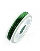 Tiger Tail. Hilo de nylon recubierto de acero. SEA GREEN. 0,45 mm grosor. 10 metros. 1 carrete