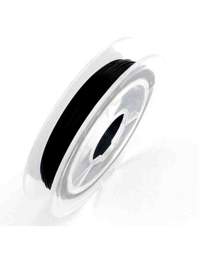 Tiger Tail. Hilo de nylon recubierto de acero. BLACK. 0,45 mm grosor. 10 metros. 1 carrete