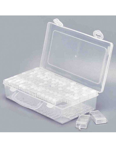 Organizador. 64 piezas. 50x27 milímetros. Caja: 13x23x5 centímetros. 1 unidad. Organizador. 64 piezas. 50x27 milímetros. Caja: 13x23x5 centímetros. 1 unidad.