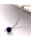 Péndulo. Lapislazuli. Aleación de cobre. Color plateado. 230 milímetros. 1 unidad. Péndulo. Lapislazuli. Aleación de cobre. Color plateado. 230 milímetros. 1 unidad.