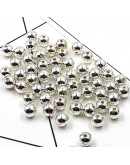 Esfera color sólido. SILVER. 04 mm diámetro. 1,8 mm perforación. 150 uds aproximado.