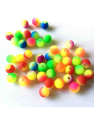 Esfera color sólido. RAINBOW. 8 milímetros diámetro. 2 mm perforación. 50 unidades (aproximado).